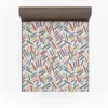 Abstract Watercolor Lines Pattern Fitted Sheet