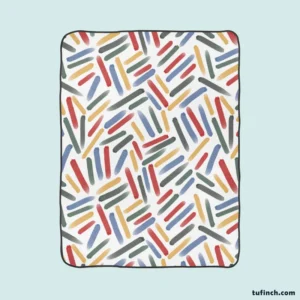 Abstract Watercolor Lines Pattern Fleece Blanket 1