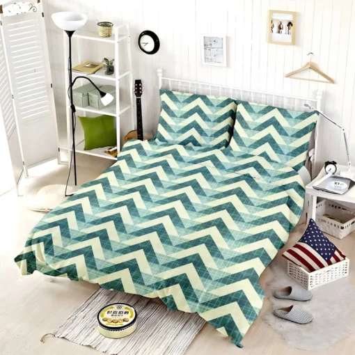 Abstract Zigzag Design Bedding Set