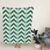 Abstract Zigzag Design Fleece Blanket