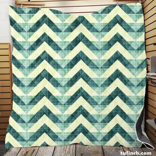 Abstract Zigzag Design Quilt Blanket