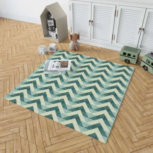 Abstract Zigzag Design Rug 1