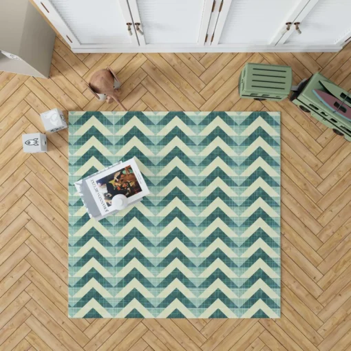 Abstract Zigzag Design Rug