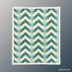 Abstract Zigzag Design Sherpa Fleece Blanket 1