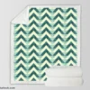 Abstract Zigzag Design Sherpa Fleece Blanket