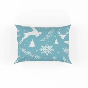 Adorable Winter Deer Seamless Pattern Pillow Case