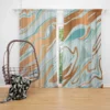 Adriatic Mist Liquid Marble Design Curtain