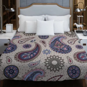 Aesthetic Beautiful Purple Paisley Duvet Cover