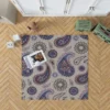 Aesthetic Beautiful Purple Paisley Rug