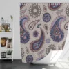 Aesthetic Beautiful Purple Paisley Shower Curtain