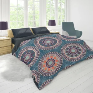 African Circle Abstract Pattern Duvet Cover 1