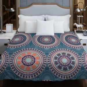 African Circle Abstract Pattern Duvet Cover