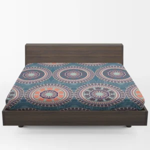 African Circle Abstract Pattern Fitted Sheet 1