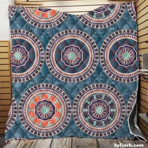 African Circle Abstract Pattern Quilt Blanket