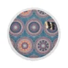 African Circle Abstract Pattern Round Beach Towel