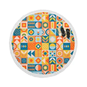 African Ethnic Pattern Round Beach Towel