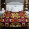 African Falk Art Pattern Duvet Cover