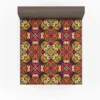 African Falk Art Pattern Fitted Sheet