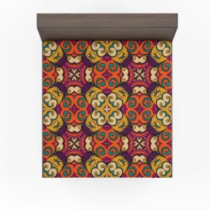 African Falk Art Pattern Fitted Sheet