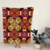 African Falk Art Pattern Fleece Blanket