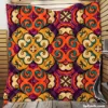 African Falk Art Pattern Quilt Blanket