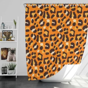 African Flat Pattern Design Shower Curtain