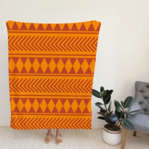 African Geometrics Tribal Pattern Fleece Blanket