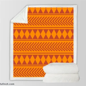 African Geometrics Tribal Pattern Sherpa Fleece Blanket