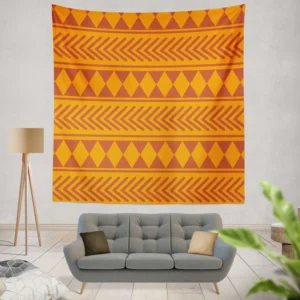 African Geometrics Tribal Pattern Wall Tapestry