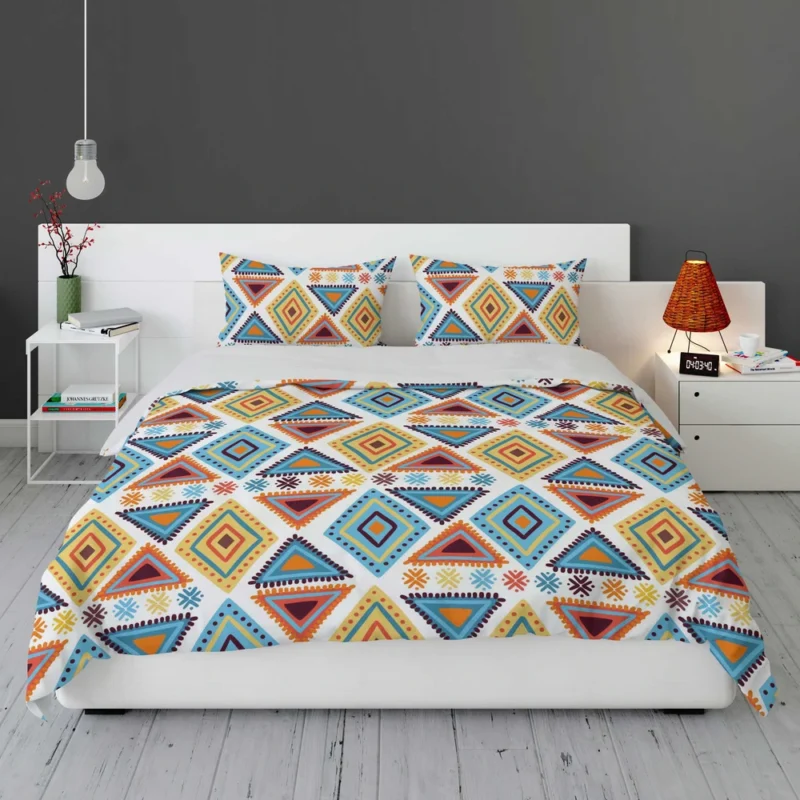 African Hand Drawn Pattern Bedding Set 1