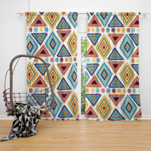 African Hand Drawn Pattern Curtain