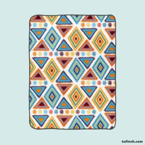 African Hand Drawn Pattern Fleece Blanket 1