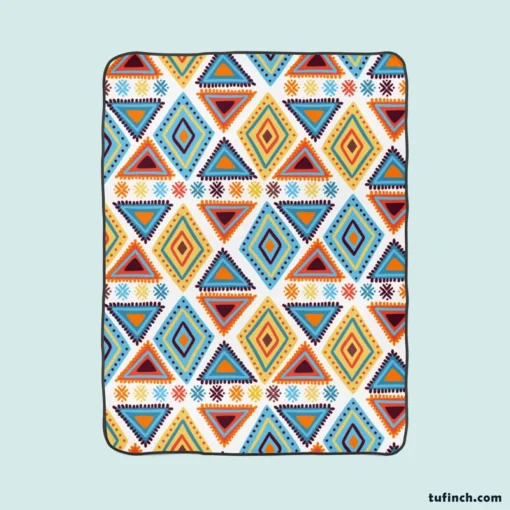 African Hand Drawn Pattern Fleece Blanket 1