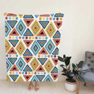 African Hand Drawn Pattern Fleece Blanket