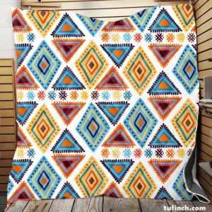 African Hand Drawn Pattern Quilt Blanket