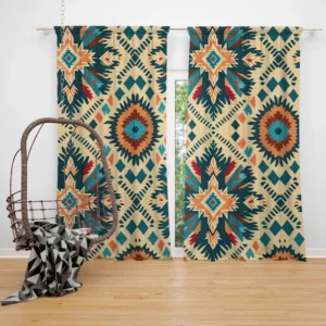 African Ikat Design Curtain