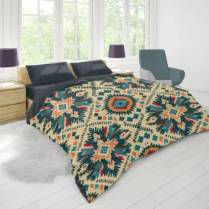 African Ikat Design Duvet Cover 1