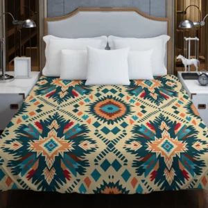 African Ikat Design Duvet Cover