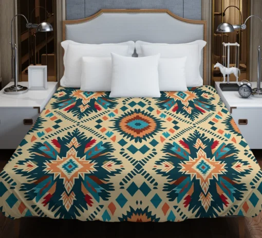 African Ikat Design Duvet Cover