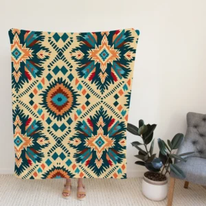 African Ikat Design Fleece Blanket