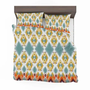 African Ikat Geometric Bedding Set 2