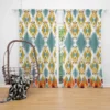 African Ikat Geometric Curtain