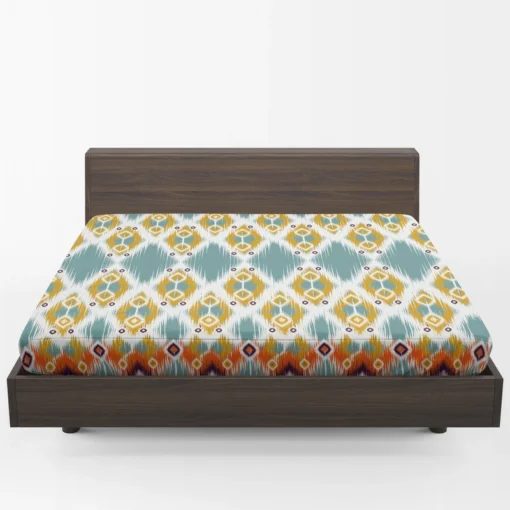 African Ikat Geometric Fitted Sheet 1