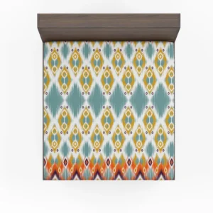 African Ikat Geometric Fitted Sheet