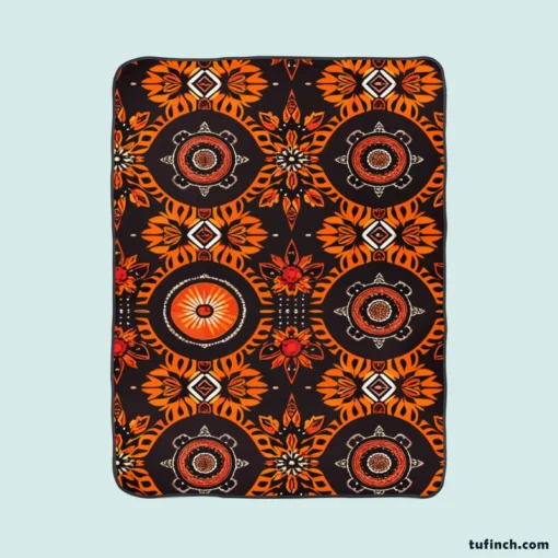 African Tribal Design Fleece Blanket 1