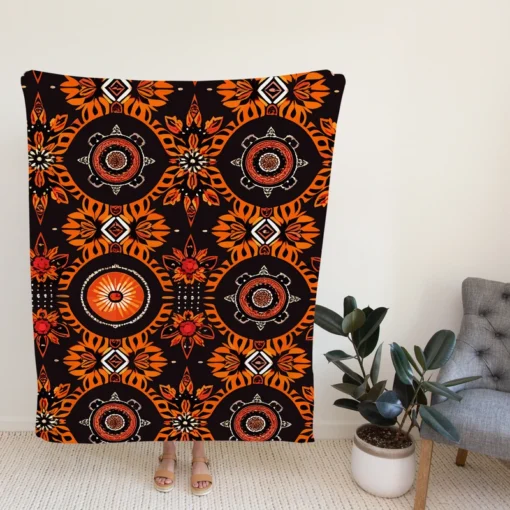 African Tribal Design Fleece Blanket