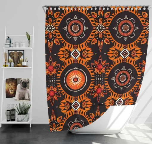 African Tribal Design Shower Curtain