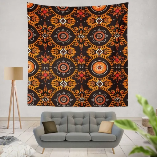 African Tribal Design Wall Tapestry