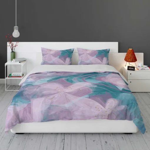 Alcohol Inks Vector Design Bedding Set 1