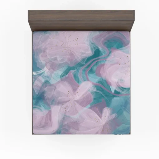 Alcohol Inks Vector Design Fitted Sheet